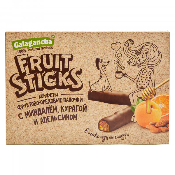 №2 Берестов КРАФТ Fruit Stiсks с курагой и миндалем, 175г   в Саратове