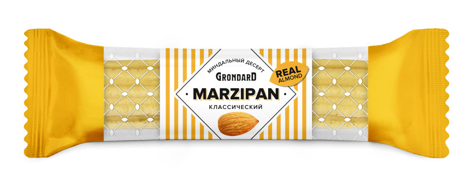  TM Grondard   (10361) Батончики НЕглазированные Марципановые Классика, (28шт по 40г)        в Саратове