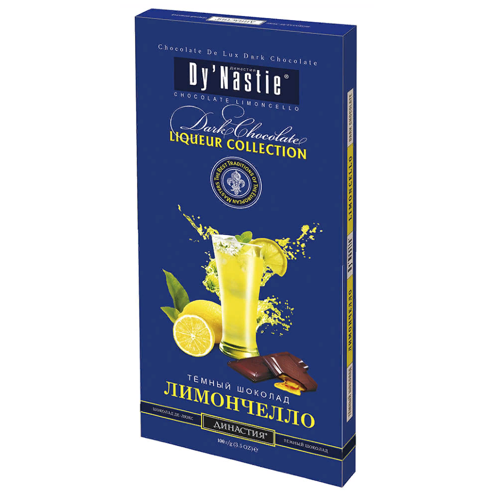  Династия Шоколад "Лимончело", (блок 10шт по 100г)  в Саратове