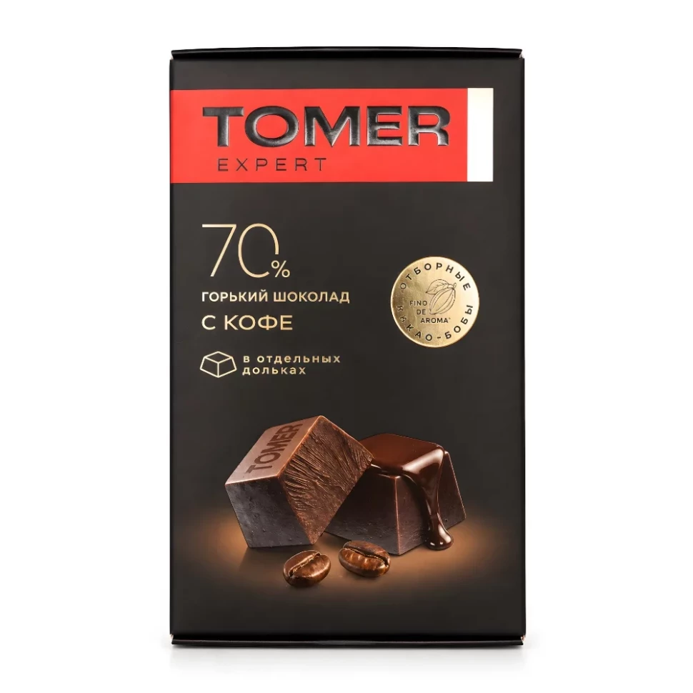 Фабрика Томер  Горький (70%) шоколад с КОФЕ, 90г  в Саратове